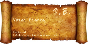Vatai Bianka névjegykártya
